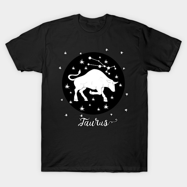 Taurus Zodiac Sign Constellation T-Shirt by letnothingstopyou